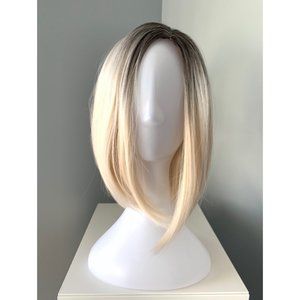 NEW Short Rooted Blonde Synthetic Bob Wig